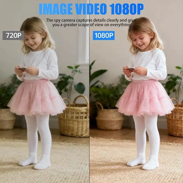 Alt view image 6 of 6 - Hidden Camera Spy Cam 1080P - USB Charger Full HD No-WiFi Security Cam with Plug-in Power & Local Storage, Motion Detection & Night Vision, Ideal for Pet, Baby & Home Security, with 64GB SD Card