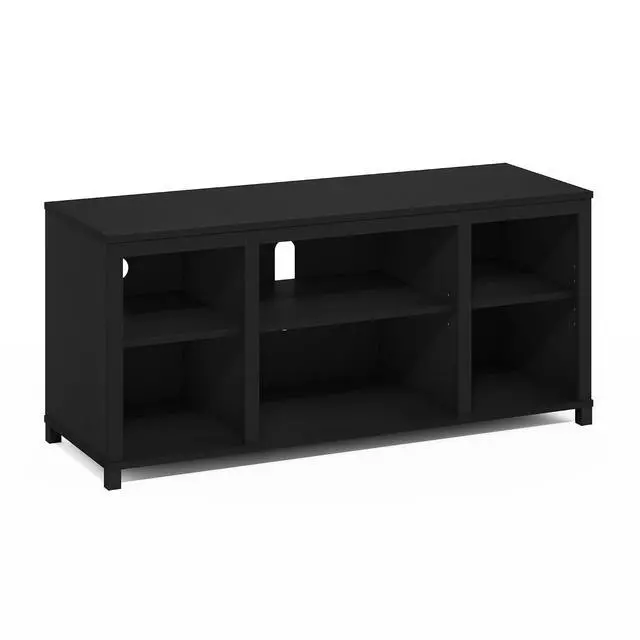Alt view image 4 of 6 - Classic TV Stand, Entertainment Center, TV Console for TV up to 55 Inch with Shelves, for Living Room, Bedroom, Americano