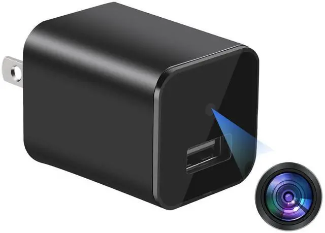 Main image of USB Charger Hidden Camera - 1080P HD Spy Cam with Motion Detection & Night Vision, Plug-and-Play, No WiFi Needed, Indoor Nanny Cam for Home Security (No Audio, No SD Card)