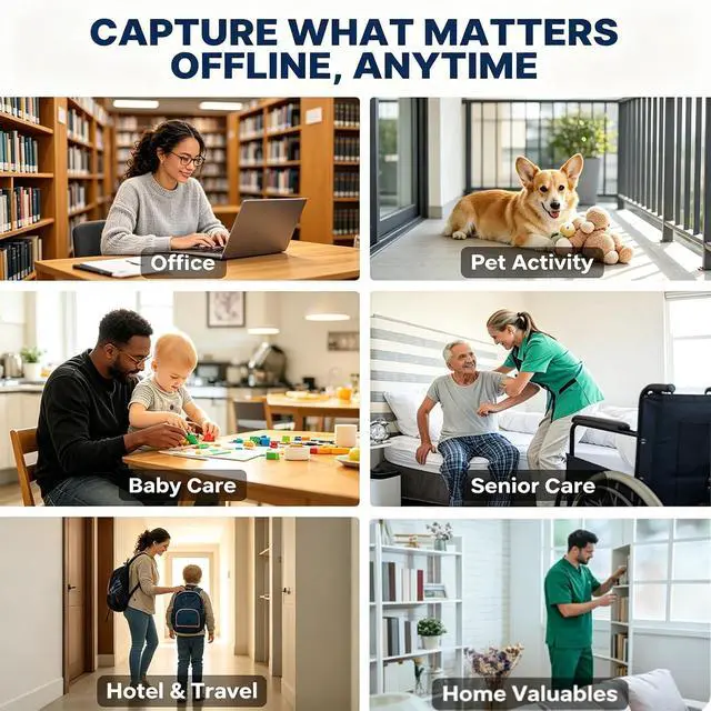 Alt view image 5 of 5 - USB Charger Hidden Camera - 1080P HD Spy Cam with Motion Detection & Night Vision, Plug-and-Play, No WiFi Needed, Indoor Nanny Cam for Home Security (No Audio, No SD Card)