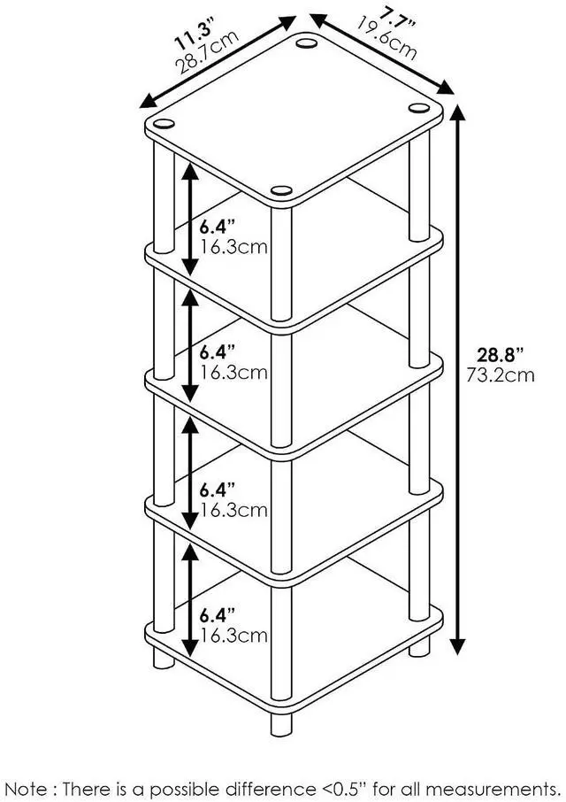 Alt view image 3 of 7 - LACi 4-Bins System Rack, 11.3(W) x 28.8(H) Inch, Espresso/Black