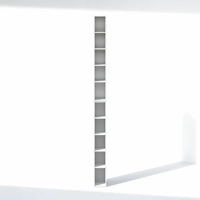 Alt view image 7 of 7 - Fulda 10-Tier Closet Organizers and Storage, Open Shelf, Storage Organizer, 6-Inch Width, for Closet, Bedroom, White