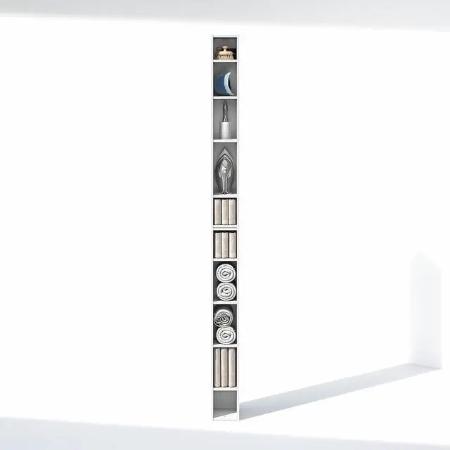 Alt view image 6 of 7 - Fulda 10-Tier Closet Organizers and Storage, Open Shelf, Storage Organizer, 6-Inch Width, for Closet, Bedroom, White