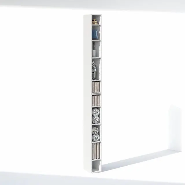 Alt view image 4 of 7 - Fulda 10-Tier Closet Organizers and Storage, Open Shelf, Storage Organizer, 6-Inch Width, for Closet, Bedroom, White