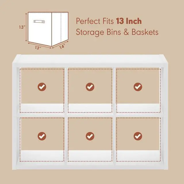 Alt view image 5 of 7 - Cubicle Record Player Stand with Vinyl Storage, 6-Cube 1.2 Extra Thick Vinyl Record Storage, Open Back Media Shelf for CD DVD Blueray Game Disc, for Living Room, Home Office, White