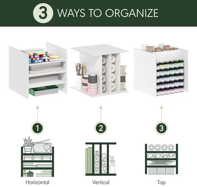 Alt view image 4 of 7 - Cubicle Cube Insert, 3-Shelf Cube Organizer, Fits into Furinno Extra Thick Cubes, for Organizers and Storage, Black Dark Oak (Does not fit IKEA Kallax Shelving)