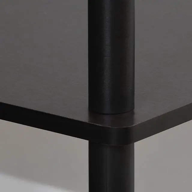 Alt view image 7 of 7 - Turn-N-Tube No Tools 3D 3-Tier Entertainment TV Stand up to 50 inch TV, Round Tubes, Walnut