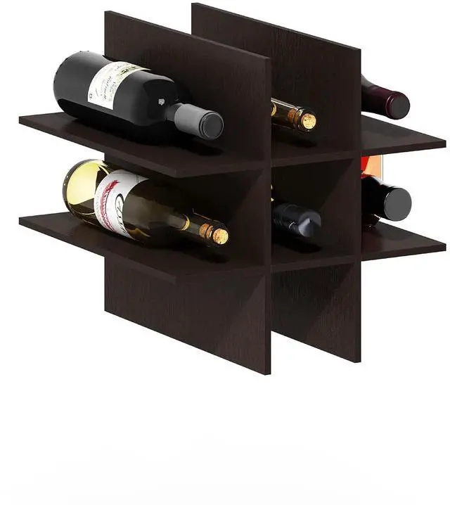Main image of Cubicle Cube Insert, 9-Compartment Cube Organizer, Shelf Dividers, Fits into Furinno Extra Thick Cubes, for Organizers and Storage, Black Oak (Does not fit IKEA Kallax Shelving)