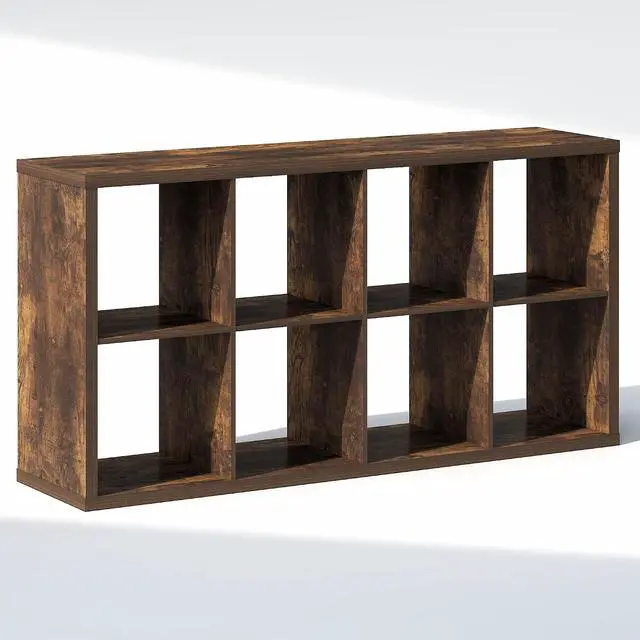 Alt view image 7 of 7 - Cubic Closet Organizers and Storage, 8-Cube Closet Organizer, Open Shelf Closet Storage, Extra Thick Frame for Wardrobe, Bedroom, Living Room, Amber Pine