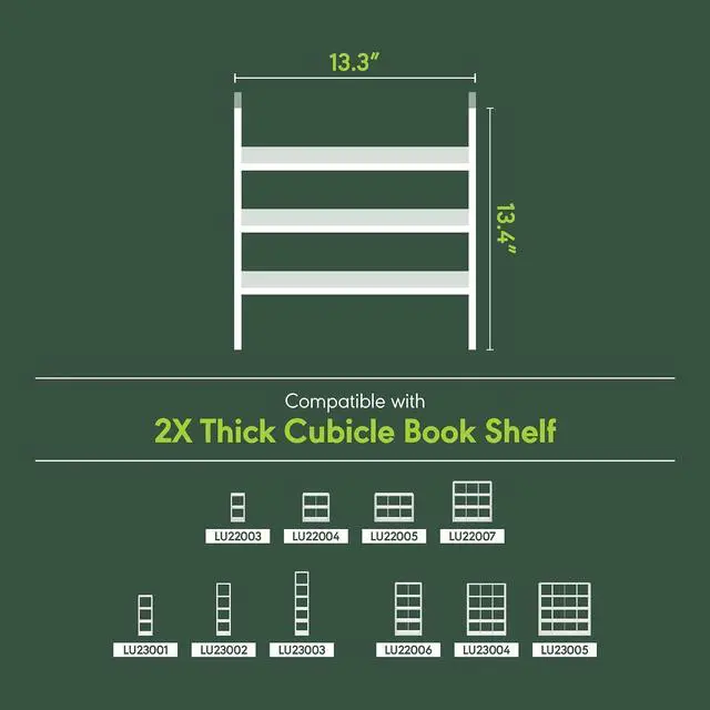 Alt view image 3 of 7 - Cubicle Cube Insert, 3-Shelf Cube Organizer, Fits into Furinno Extra Thick Cubes, for Organizers and Storage, White (Does not fit IKEA Kallax Shelving)