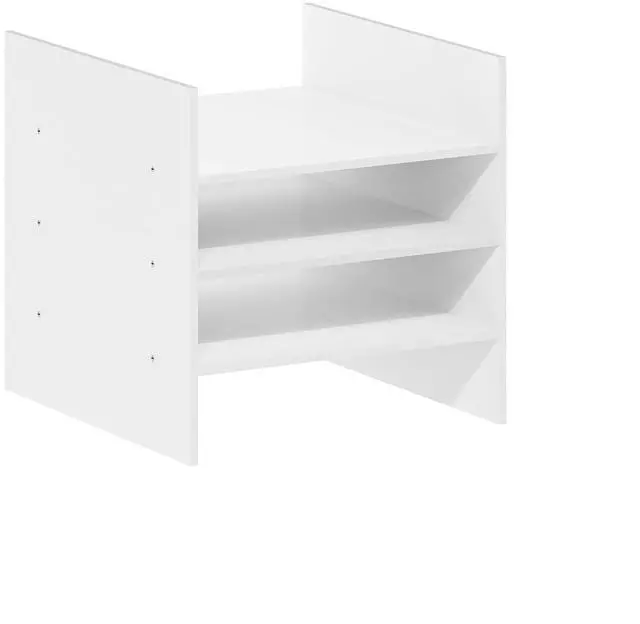 Alt view image 7 of 7 - Cubicle Cube Insert, 3-Shelf Cube Organizer, Fits into Furinno Extra Thick Cubes, for Organizers and Storage, White (Does not fit IKEA Kallax Shelving)
