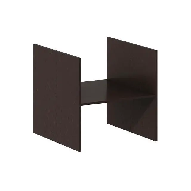 Alt view image 7 of 7 - Cubicle Cube Insert, H-Shelf Cube Organizer, Fits into Furinno Extra Thick Cubes, for Organizers and Storage, Black Dark Oak (Does not fit IKEA Kallax Shelving)