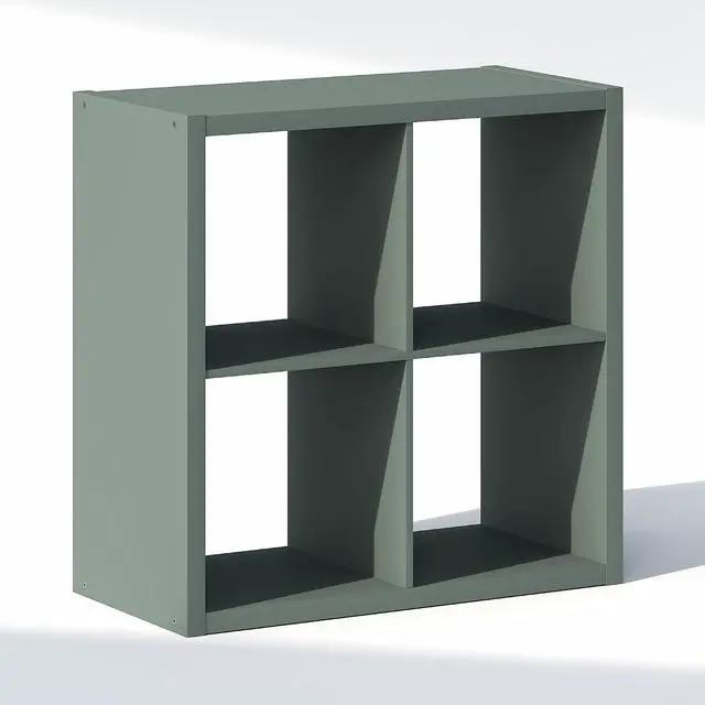 Alt view image 7 of 7 - Cubic Closet Organizers and Storage, 4-Cube Closet Organizer, Open Shelf Closet Storage, Extra Thick Frame for Wardrobe, Bedroom, Living Room, Sage Green