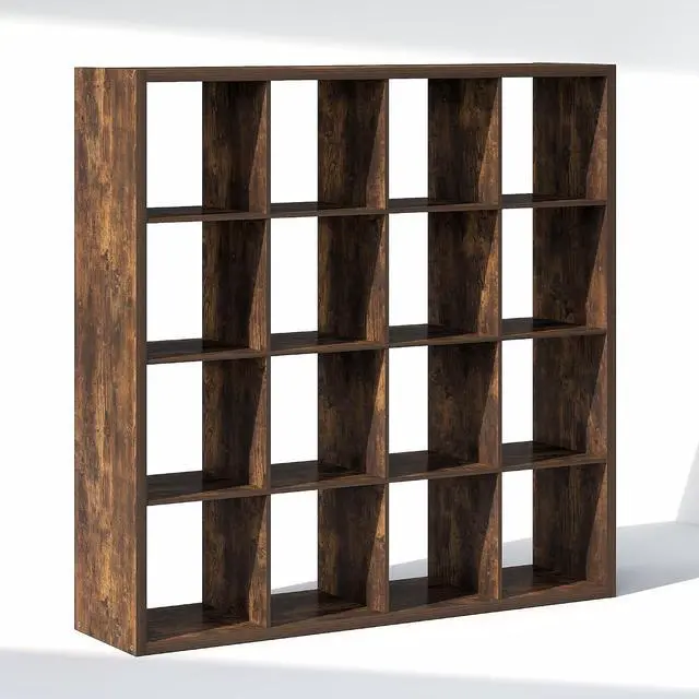 Alt view image 7 of 7 - Cubic Closet Organizers and Storage, 16-Cube Closet Organizer, Open Shelf Closet Storage, Extra Thick Frame for Wardrobe, Bedroom, Living Room, Amber Pine
