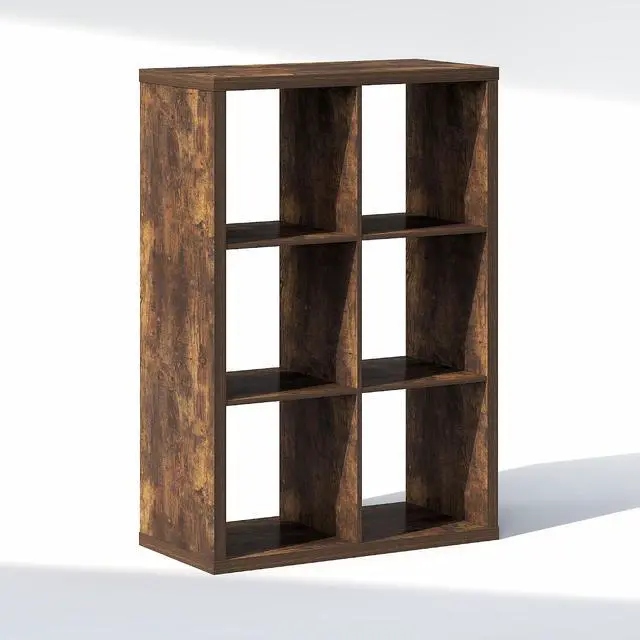 Alt view image 7 of 7 - Cubic Closet Organizers and Storage, 6-Cube Closet Organizer, Open Shelf Closet Storage, Extra Thick Frame for Wardrobe, Bedroom, Living Room, Amber Pine