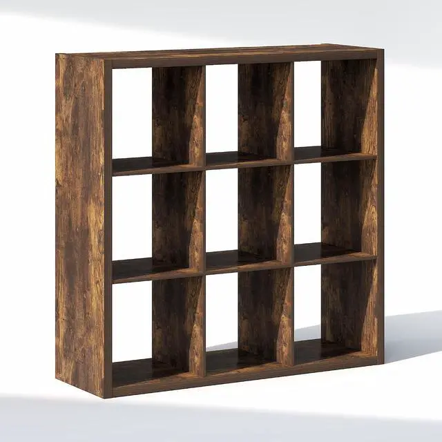 Alt view image 7 of 7 - Cubic Closet Organizers and Storage, 9-Cube Closet Organizer, Open Shelf Closet Storage, Extra Thick Frame for Wardrobe, Bedroom, Living Room, Amber Pine
