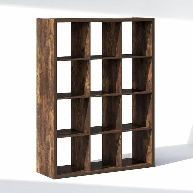 Alt view image 7 of 7 - Cubic Closet Organizers and Storage, 12-Cube Closet Organizer, Open Shelf Closet Storage, Extra Thick Frame for Wardrobe, Bedroom, Living Room, Amber Pine