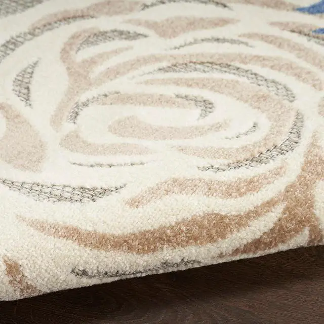 Alt view image 6 of 7 - Home Aloha Blue Grey 2' x 6' Area Rug - Easy Clean, Non Shedding, Bed Room, Living Room, Dining Room, Kitchen (6' Runner)