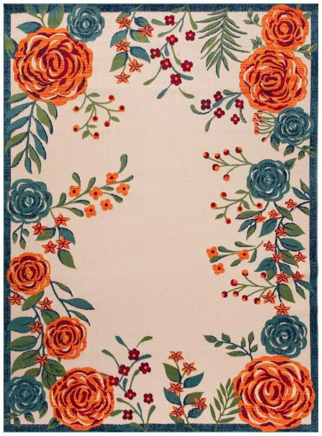 Alt view image 4 of 7 - Home Aloha Ivory Multicolor 12' x 15' Area Rug - Easy Clean, Non Shedding, Bed Room, Living Room, Dining Room, Kitchen (12' x 15')