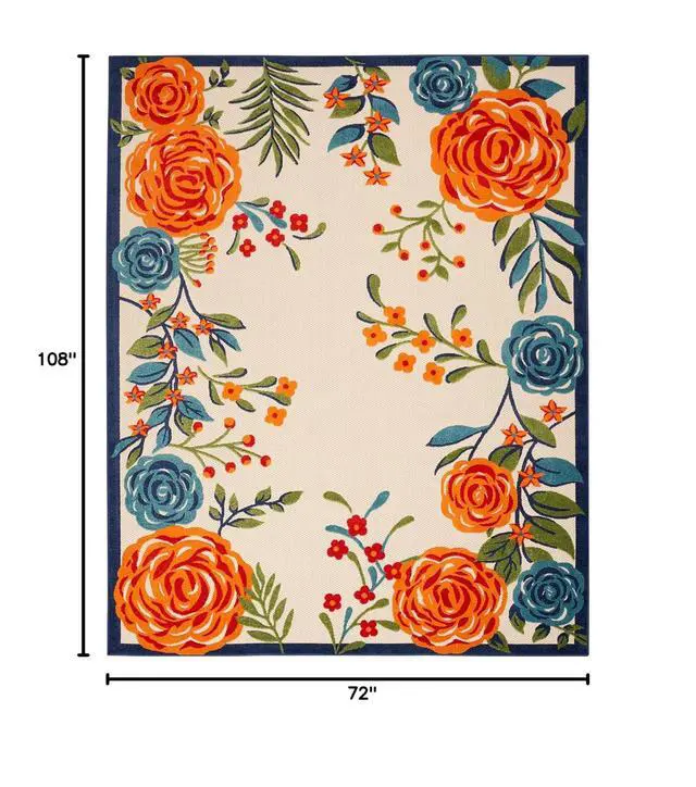 Alt view image 2 of 7 - Home Aloha Multicolor 6' x 9' Area Rug - Easy Clean, Non Shedding, Bed Room, Living Room, Dining Room, Kitchen (6' x 9')