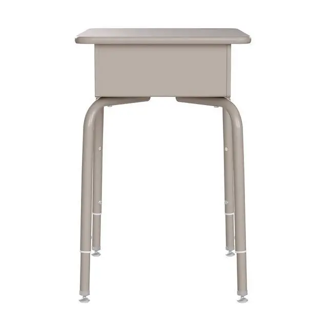 Alt view image 7 of 7 - Billie Student Desk - Gray Granite Open Front School Desk - Silver Metal Frame - 24"W x 18"D Adjustable Height, Durable for School or Remote Learning
