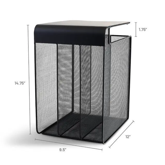Alt view image 2 of 2 - Onyx Hanging Desktop Organizer with 3 Vertical Trays, Under-Desk Storage