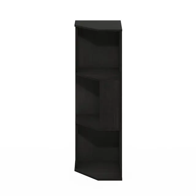 Alt view image 7 of 7 - ECON Corner Shelf, 3-Tier Corner Book Shelf, Standing Storage Shelves, Cube Display Rack, Bookshelf, for Organization and Storage, Living Room, Home Office, Espresso
