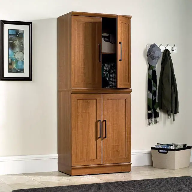 Alt view image 6 of 7 - HomePlus Base Cabinet/ Pantry Cabinet, Sienna Oak finish