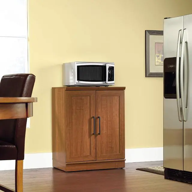 Alt view image 7 of 7 - HomePlus Base Cabinet/ Pantry Cabinet, Sienna Oak finish