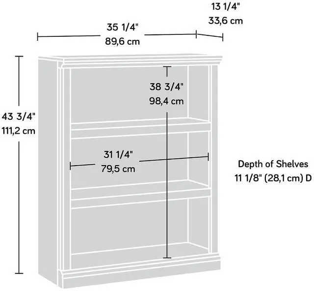 Alt view image 3 of 7 - Miscellaneous Storage 3-Shelf Display Bookcase, Pacific Maple Finish