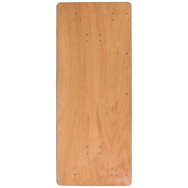 Alt view image 6 of 7 - Gael 6' Wood Folding Training and Event Table, Rectangular Folding Training Table with Smooth Clear Coated Finished Top, Natural