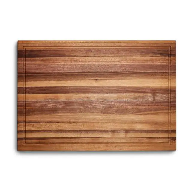 Alt view image 2 of 7 - Large Walnut Cutting Board, Double-Sided with Juice Groove & Recessed Handles, Durable, Scratch-Resistant Hardwood, Great for Chopping, Carving & Serving, 13.75"x19.5"