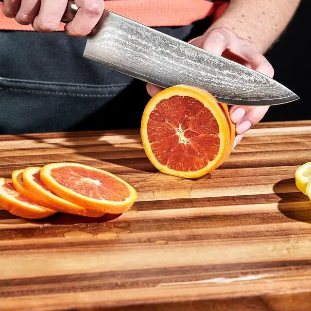 Alt view image 3 of 7 - Large Walnut Cutting Board, Double-Sided with Juice Groove & Recessed Handles, Durable, Scratch-Resistant Hardwood, Great for Chopping, Carving & Serving, 13.75"x19.5"