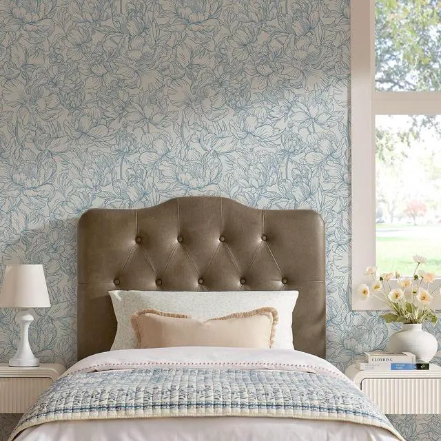 Main image of Annabel Faux Leather Adjustable Twin Headboard in Mushroom - Padded Vegan Leather Headboard with 7 Height-Adjustable Positions