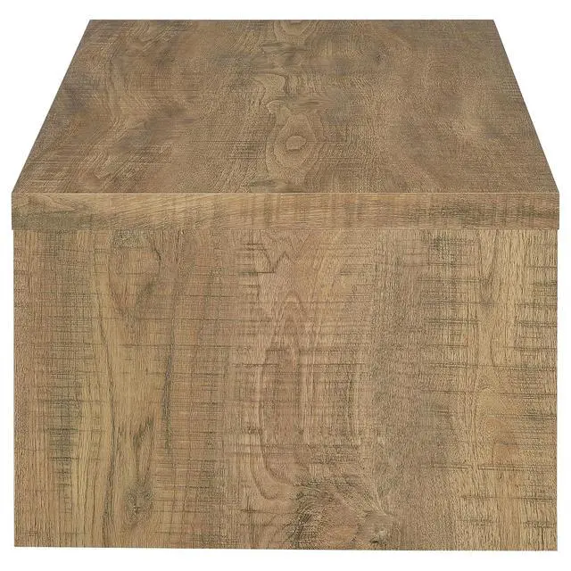 Alt view image 5 of 7 - Coaster Home Furnishings Wooden Coffee Table w/ Side Panels & Center Brace, Mango Wood - Modern Rectangular Living Room and Bedroom Furniture for House and Apartment