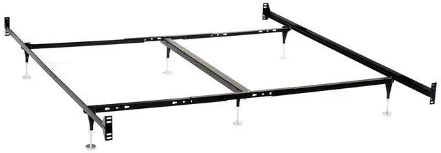 Alt view image 2 of 2 - Coaster Home Furnishings Esme Metal Bed Frame Adjustable 6-Leg Base for Box Spring and Mattress Queen and Eastern King Black 9602QK