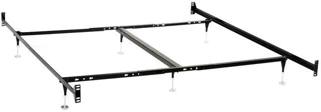Main image of Coaster Home Furnishings Esme Metal Bed Frame Adjustable 6-Leg Base for Box Spring and Mattress Queen and Eastern King Black 9602QK