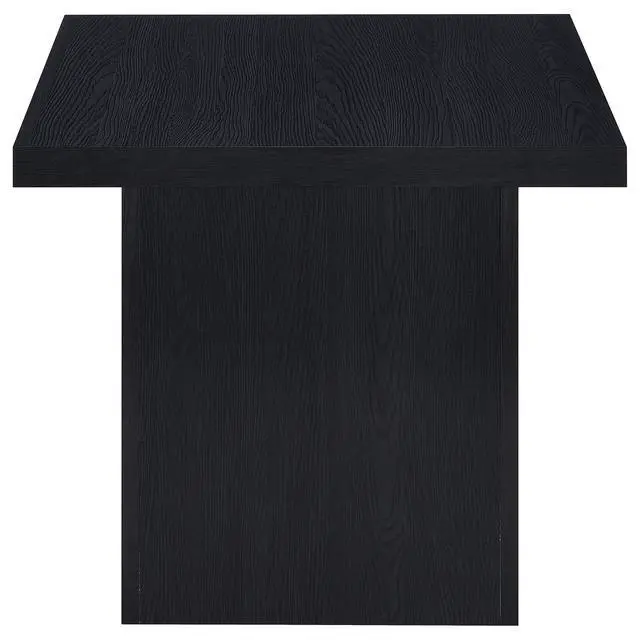 Alt view image 6 of 7 - Coaster Home Furnishings - Devar - Wood - Square End Table with Thick Top, Plinth Base, and Blocky Frame - Living Room - 23.5-Inch - Black - 706277