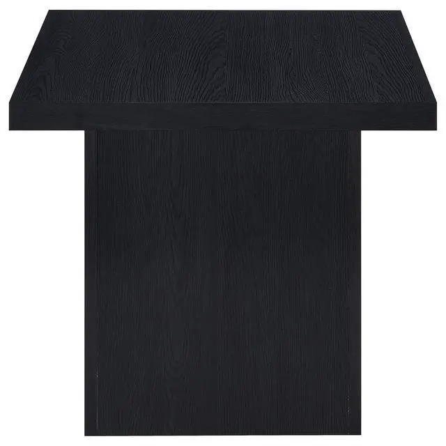 Alt view image 7 of 7 - Coaster Home Furnishings - Devar - Wood - Square End Table with Thick Top, Plinth Base, and Blocky Frame - Living Room - 23.5-Inch - Black - 706277