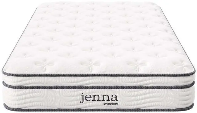 Alt view image 2 of 7 - Jenna 8 Innerspring and Memory Foam Twin Mattress With Individually Encased Coils, White