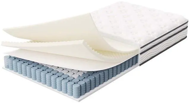 Alt view image 6 of 7 - Jenna 8 Innerspring and Memory Foam Twin Mattress With Individually Encased Coils, White