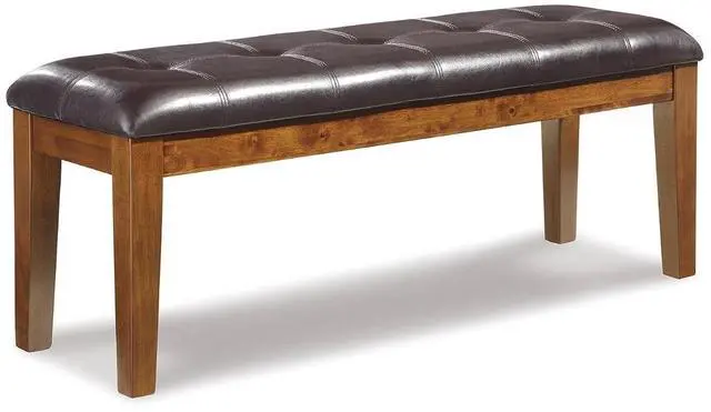 Main image of Signature Design by Ashley Ralene Tufted Upholstered Dining Room Bench, Medium Brown