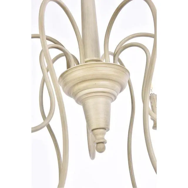 Alt view image 4 of 7 - Flynx 9-Light Mid-Century Metal Pendant in Weathered Dove