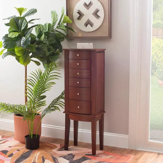 Alt view image 2 of 7 - Merlot Jewelry Armoire,