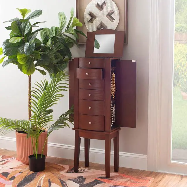 Alt view image 4 of 7 - Merlot Jewelry Armoire,
