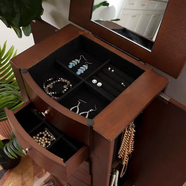 Alt view image 5 of 7 - Merlot Jewelry Armoire,