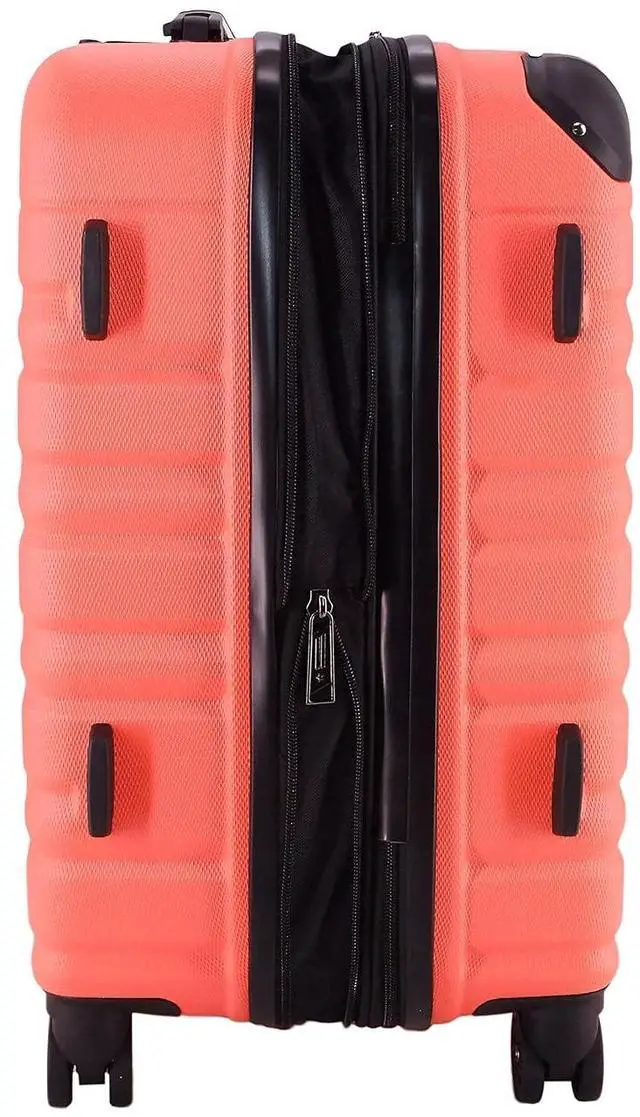 Alt view image 5 of 5 - Mina 3-Piece Hardside Luggage Set (Coral)