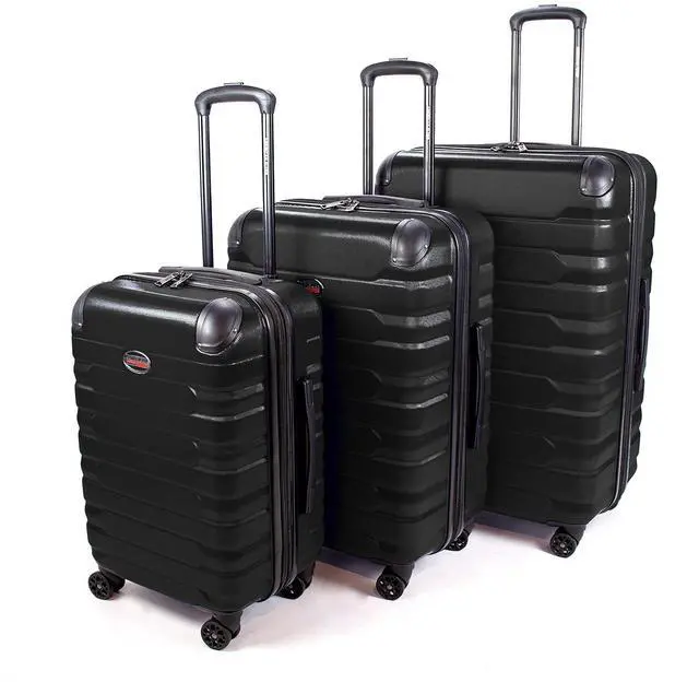 Alt view image 2 of 6 - Mina 3-Piece Hardside Luggage Set (Black)