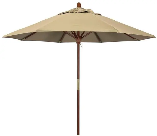 Main image of 9' Round Hardwood Frame Market Umbrella, Stainless Steel Hardware, Push Open