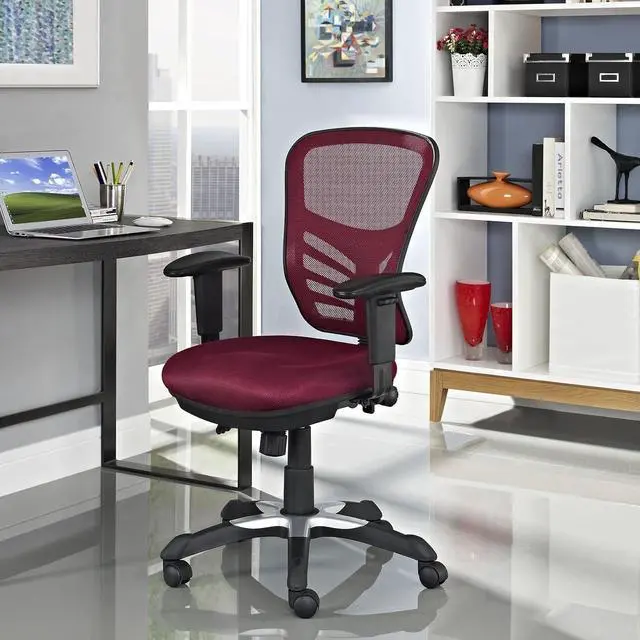 Alt view image 2 of 5 - Articulate Ergonomic Mesh Office Chair in Red